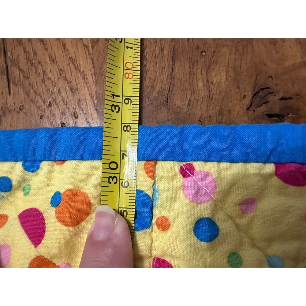 vtg handmade baby quilt with sheep‎